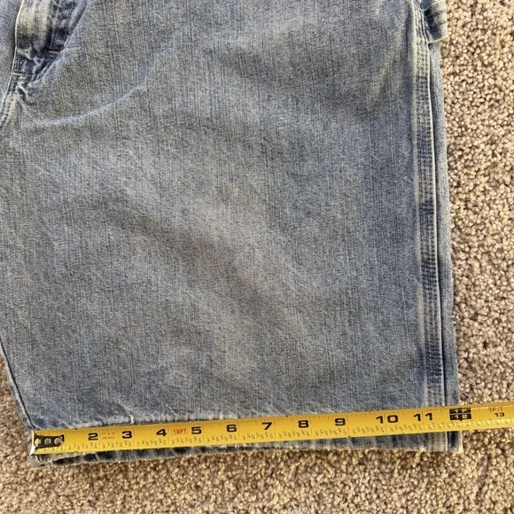 Wrangler Shorts Mens 42 Blue Denim Cargo Carpenter Utility Pockets Workwear - Picture 10 of 13